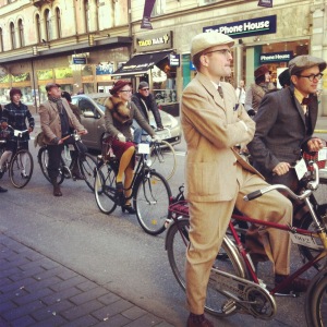 Stockholm 40's themed bicycle race